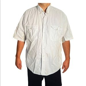 White Cotton Dockers Button Down Shirt size XL